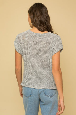 Short Sleeve Bottom Twist Top - 1985 the VAULT Boutique