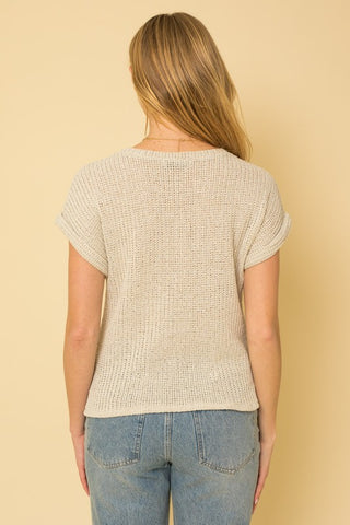 Short Sleeve Bottom Twist Top - 1985 the VAULT Boutique