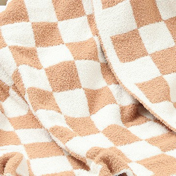 Luxe Soft Checkerboard Checker Throw Blanket - 1985 the VAULT Boutique