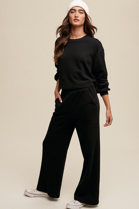 Knit Sweat Top and Pants Athleisure Lounge Sets - 1985 the VAULT Boutique