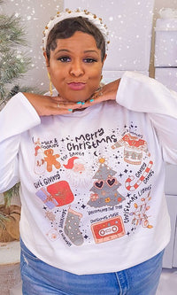 Christmas Things Graphic BF Long Sleeve T-Shirt