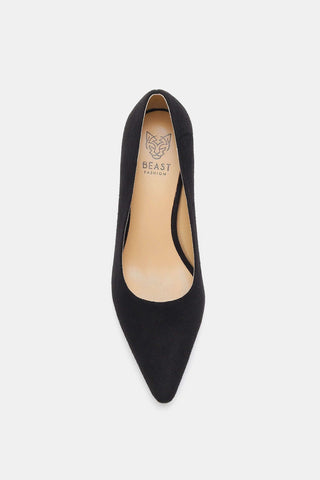 Beast Fashion Faux Suede Point Toe Pumps - 1985 the VAULT Boutique