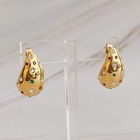 So Chic Jeweled Teardrop Earrings - 1985 the VAULT Boutique