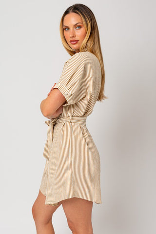 Half Sleeve Button Down Shirt Dress - 1985 the VAULT Boutique