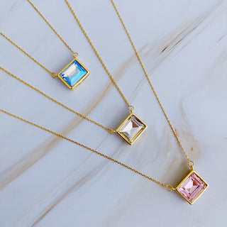 Sweet Square Pendant Necklace - 1985 the VAULT Boutique