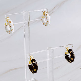 Jeweled Candy Everyday Hoop Earrings - 1985 the VAULT Boutique