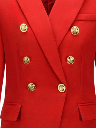 Lapel Collar Long Sleeve Blazer - 1985 the VAULT Boutique