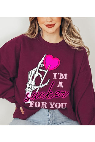 I'm A Sucker For You Valentine Sweater - 1985 the VAULT Boutique