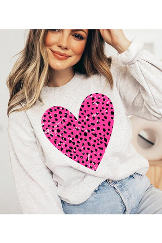 Valentine Distressed Dalmation Heart Sweater - 1985 the VAULT Boutique