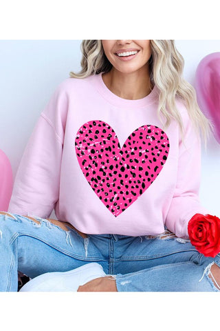 Valentine Distressed Dalmation Heart Sweater - 1985 the VAULT Boutique