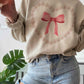 PEARL HEART BOW GRAPHIC SWEATSHIRT - 1985 the VAULT Boutique