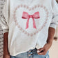 PEARL HEART BOW GRAPHIC SWEATSHIRT - 1985 the VAULT Boutique