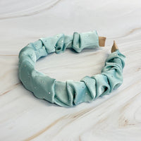 Scrunched Satin Jewel Dotted Headband - 1985 the VAULT Boutique