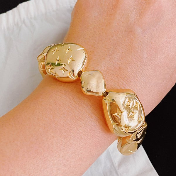 Starlight Golden Pebble Stretch Bracelet - 1985 the VAULT Boutique