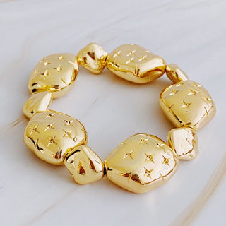 Starlight Golden Pebble Stretch Bracelet - 1985 the VAULT Boutique