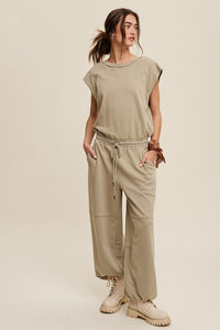 Athleisure French Terry Loose Jogger Jumpsuit - 1985 the VAULT Boutique