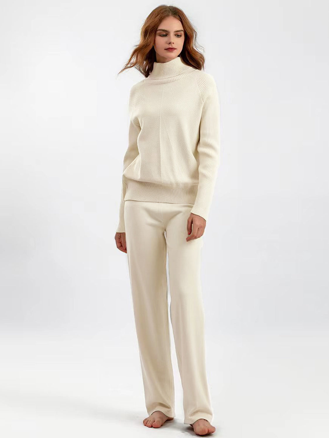 Basic Bae Turtleneck Raglan Sleeve Top and Pants Sweater Set - 1985 the VAULT Boutique