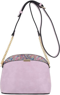 Paisley Accent Small Dome Crossbody Bag - 1985 the VAULT Boutique