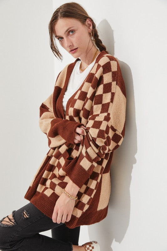 CHECKERED OVERSIZED SWEATER - 1985 the VAULT Boutique