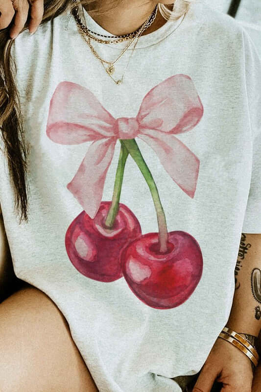 CHERRY BOW COQUETTE GRAPHIC TEE - 1985 the VAULT Boutique