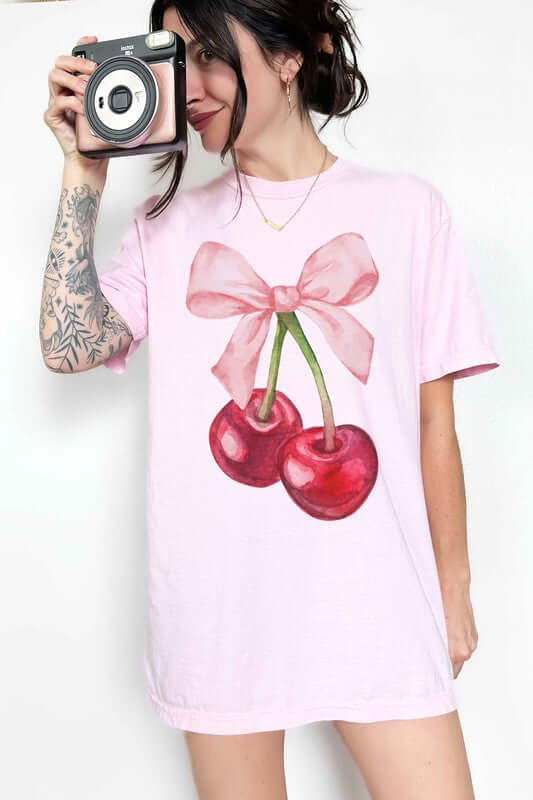 CHERRY BOW COQUETTE GRAPHIC TEE - 1985 the VAULT Boutique
