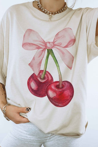 CHERRY BOW COQUETTE GRAPHIC TEE - 1985 the VAULT Boutique