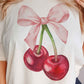 CHERRY BOW COQUETTE GRAPHIC TEE - 1985 the VAULT Boutique