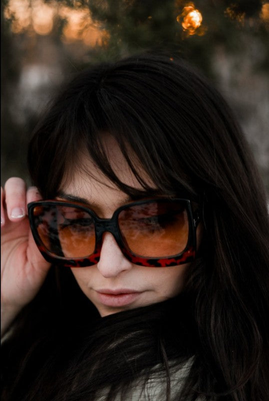 Tortoise Megan Oversized Gradient Sunglasses - 1985 the VAULT Boutique