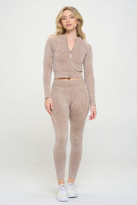 Ribbed Knit Tracksuit Two-Piece Set - 1985 the VAULT Boutique