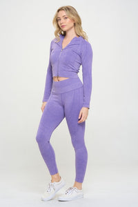 Ribbed Knit Tracksuit Two-Piece Set - 1985 the VAULT Boutique