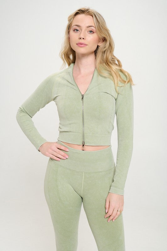 Ribbed Knit Tracksuit Two-Piece Set - 1985 the VAULT Boutique