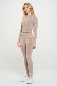 Ribbed Knit Tracksuit Two-Piece Set - 1985 the VAULT Boutique