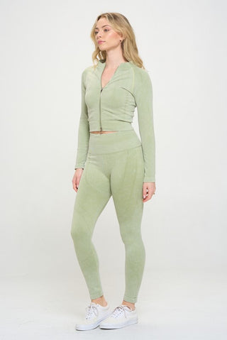 Ribbed Knit Tracksuit Two-Piece Set - 1985 the VAULT Boutique