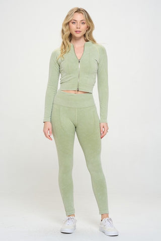 Ribbed Knit Tracksuit Two-Piece Set - 1985 the VAULT Boutique