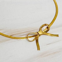 Herringbone Chain Bow Anklet - 1985 the VAULT Boutique