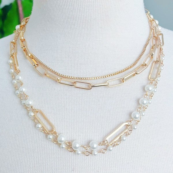 Fourfect, Layered Clip Chain Necklace - 1985 the VAULT Boutique