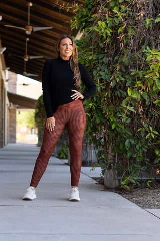 The Autumn Houndstooth Leggings - 1985 the VAULT Boutique