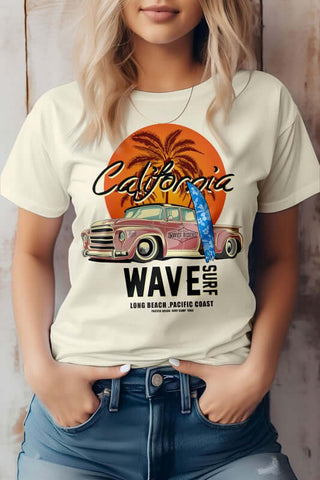 California Wave Surf Vintage Graphic Tee - 1985 the VAULT Boutique