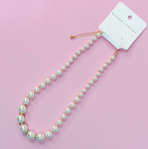 Graduated Glam Pearl Necklace - 1985 the VAULT Boutique