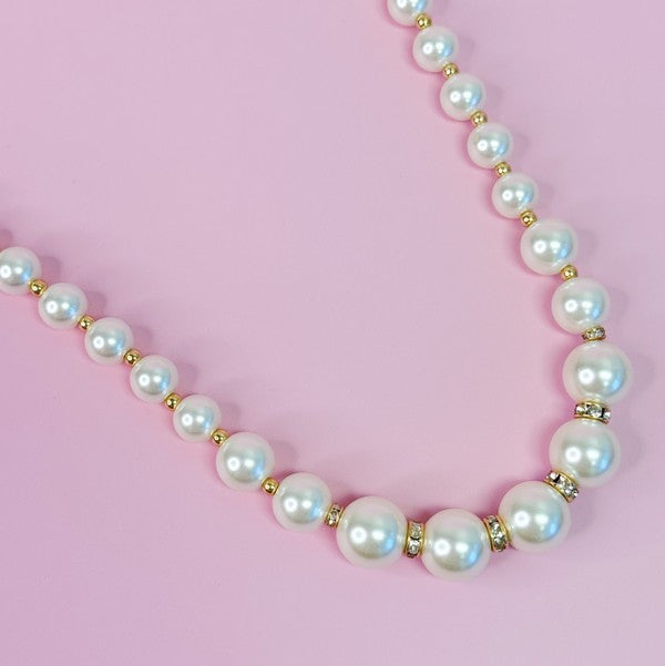 Graduated Glam Pearl Necklace - 1985 the VAULT Boutique