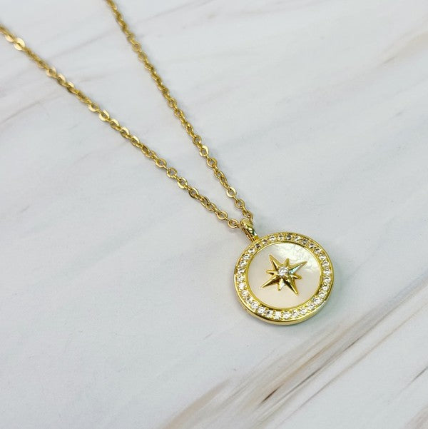 Shine Compass Open Locket Pendant Necklace - 1985 the VAULT Boutique