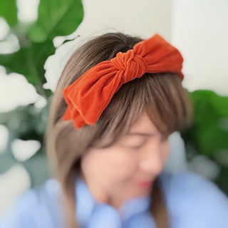 Structured Velvet Bow Headband - 1985 the VAULT Boutique