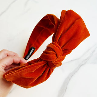 Structured Velvet Bow Headband - 1985 the VAULT Boutique