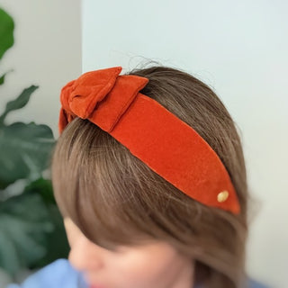 Structured Velvet Bow Headband - 1985 the VAULT Boutique