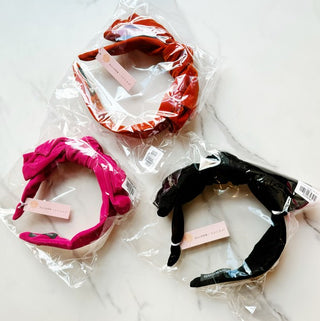 Structured Velvet Bow Headband - 1985 the VAULT Boutique