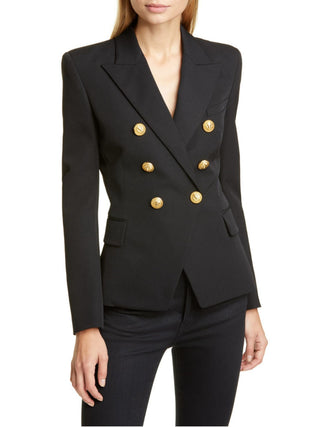 Lapel Collar Long Sleeve Blazer - 1985 the VAULT Boutique