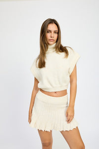 TURTLE NECK CAP SLEEVE TOP - 1985 the VAULT Boutique