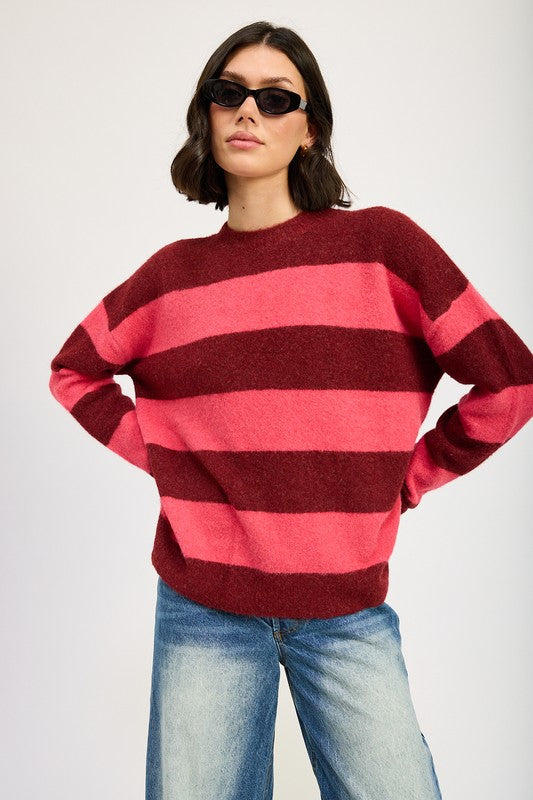 OVERSIZED STRIPED SWEATER - 1985 the VAULT Boutique