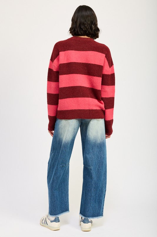 OVERSIZED STRIPED SWEATER - 1985 the VAULT Boutique