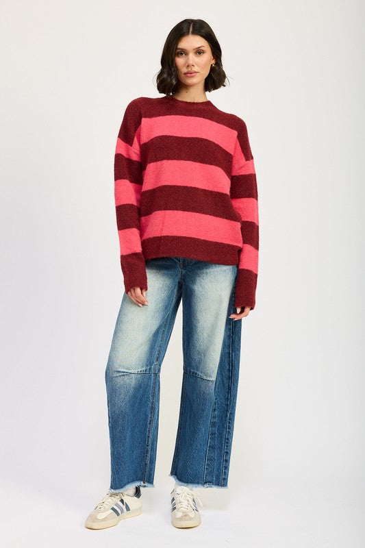 OVERSIZED STRIPED SWEATER - 1985 the VAULT Boutique